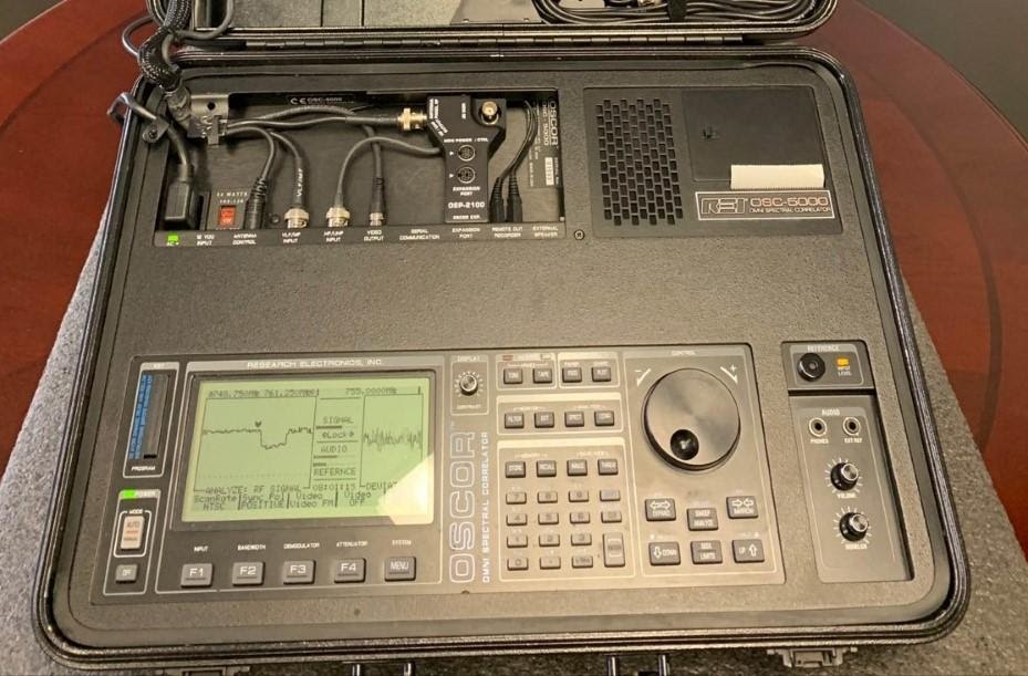 An Omni Spectral Correlator is one of the pieces of equipment frequently used in TSCM sweeps.